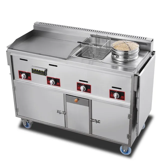 food truck small gas mobile fast snack cart trailer kitchen for