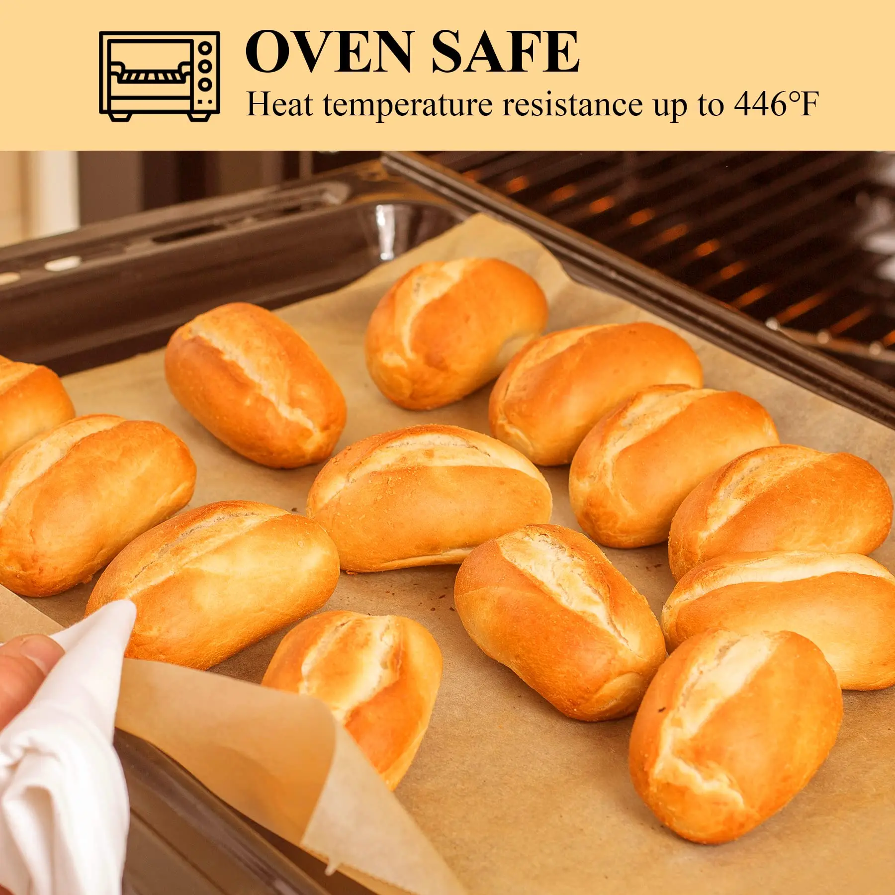 Wholesale Greaseproof Waterproof Baking Paper Custom Brown Silicone Kitchen Paper For Oven Pizza Bread Bake