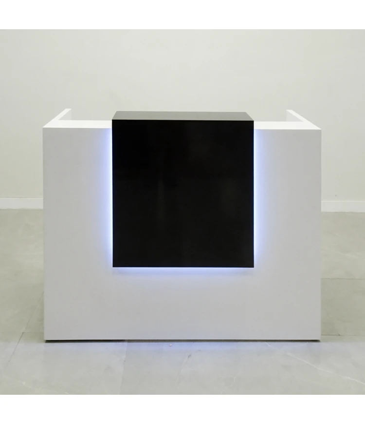Unique Built-in lighting artificial stone reception desks for salons