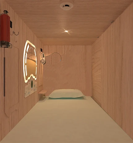 Single Sleeping Pod Bed Capsule Hotel Made in China Hotel Furniture Wood,wood Carton Modern Panel Room