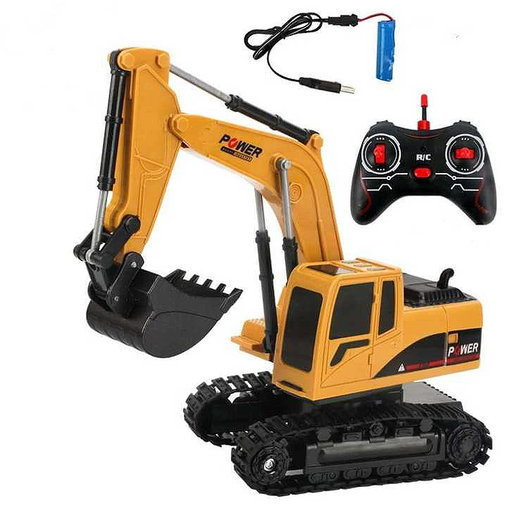 Kouyikou 2024 Hot Sale Kids Toy RC Construction Truck Toys Engineering Vehicles Metal RC Excavator Toy