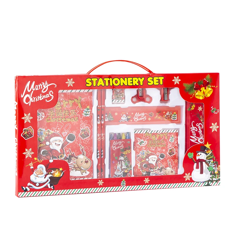 Creative Student stationery portable Christmas gift box gift for primary school students 14 pieces portable stationery set