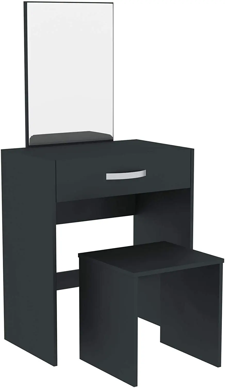 Clipop White Stool Set Coiffeur Coifeuse Close Up Makeup Dresser Vanity Clear Style Classical Wooden Dressing Table