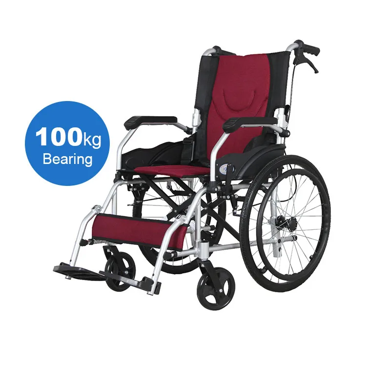 
Silver Liquid Coating Light Weight Aluminum Wheelchair With Foldable Backest 