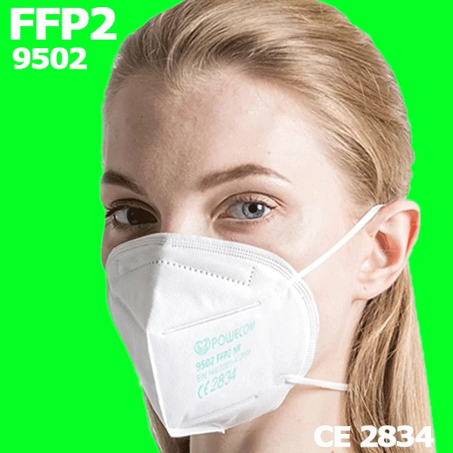 1 Powecom FFP2 Masken Ce сертификат 9502 одноразовая маска для лица Kn95 Facemask Black Masque Ffb2 Fpp2 Ffp 2 ffp2mask