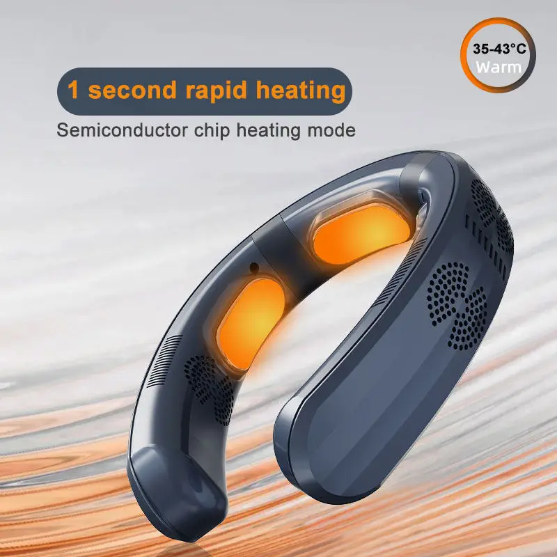 2023 New Design Portable Rechargeable Hanging Electric Neck Fan Without Vane