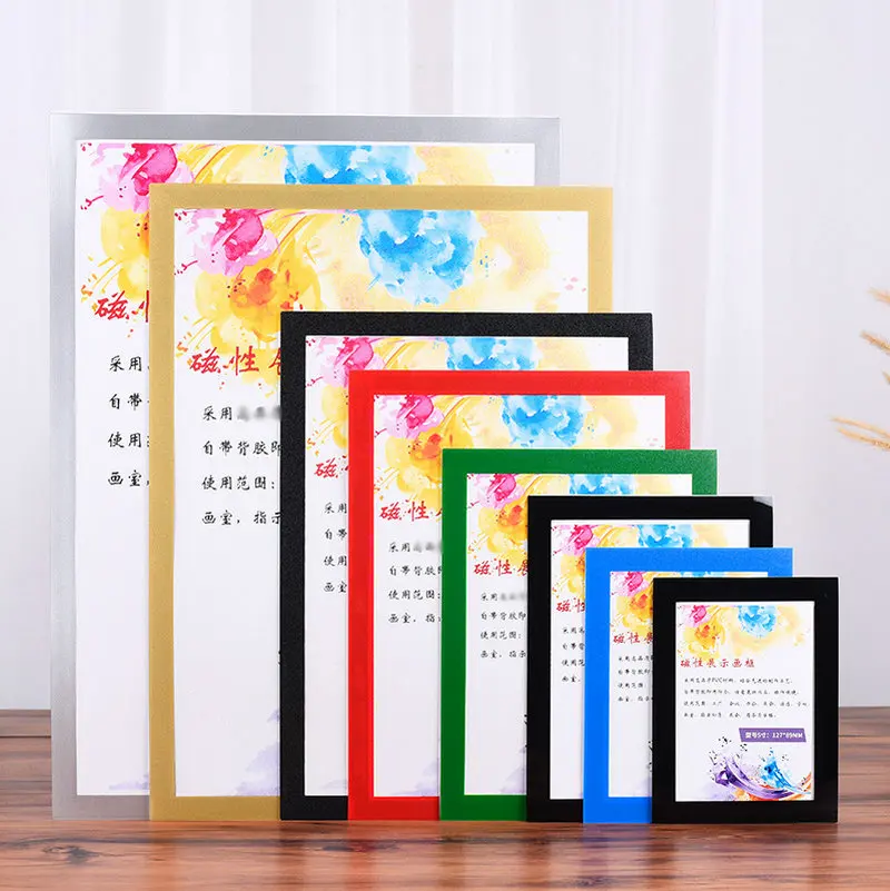 Magnetic Self Adhesive Poster Frame A3 A4 A5 A6 Square Wall Picture Frame Certificate Display Photo Frame