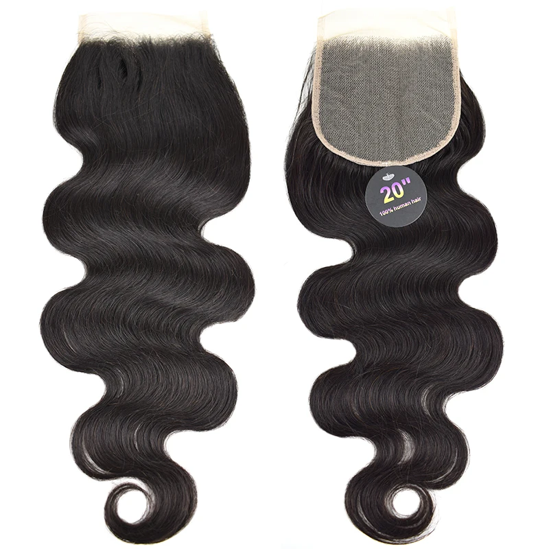 
Cuticles Aligned Pre-Plucked 5x5 transparent Lace Closure Bundles Virgin Human Hair Body Wave Lace Closure with Baby Hair 
