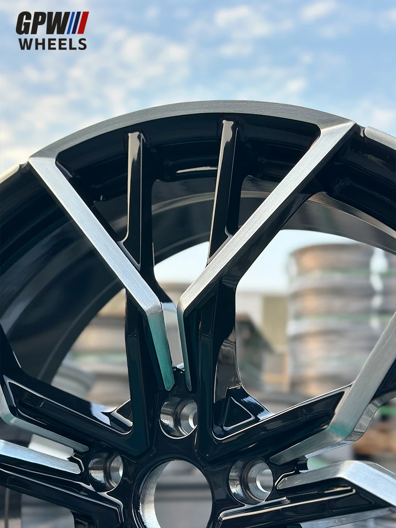 Hot sale new design forged wheels aluminum black bronze machined face rims 16- 24 inch with PCD 5x120 5x112 5x130 for BMW AUDI