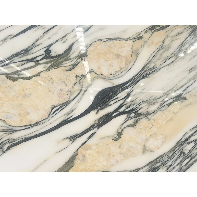 Calacatta Gold Marble Nature Stone Tiles Wall Floor Stone Block Golden Marble Table Top Italian Origin Siena Gold Marble Slab