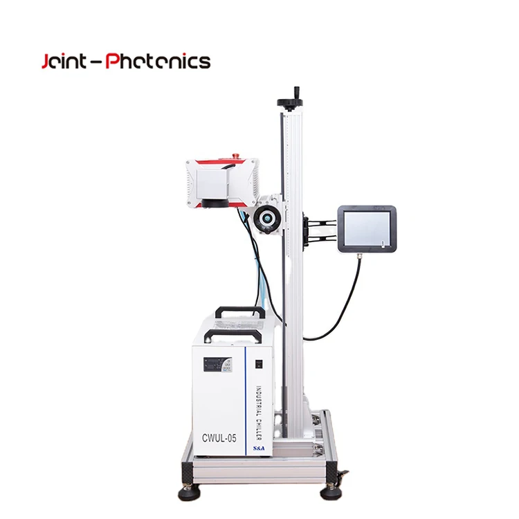 New Developed Advanced Industrial Color Fiber Laser Marking Machine Green Flying Laser Printer for Polycarbonate Card