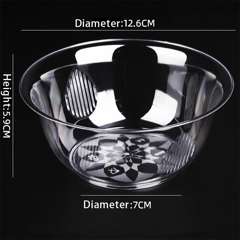 Customizable Hot Sale Eco-Friendly Round Transparent PS Disposable Bowl Set