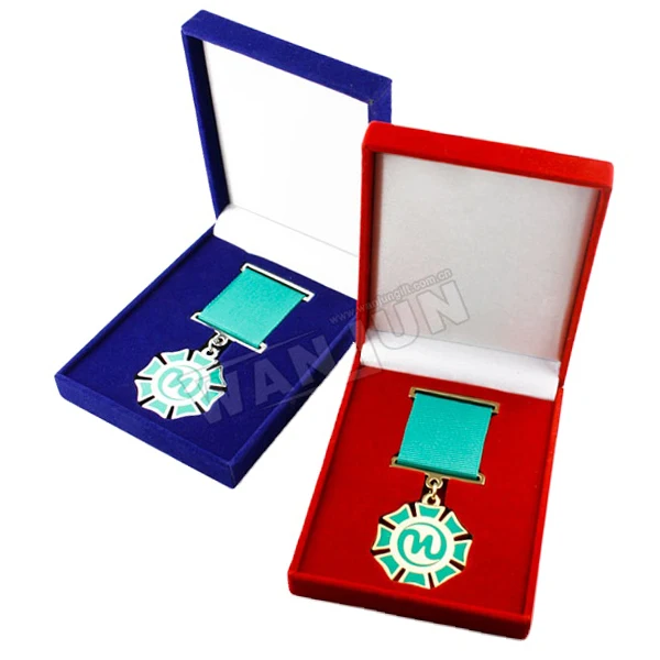 custom cheap award medal and ribbon display box