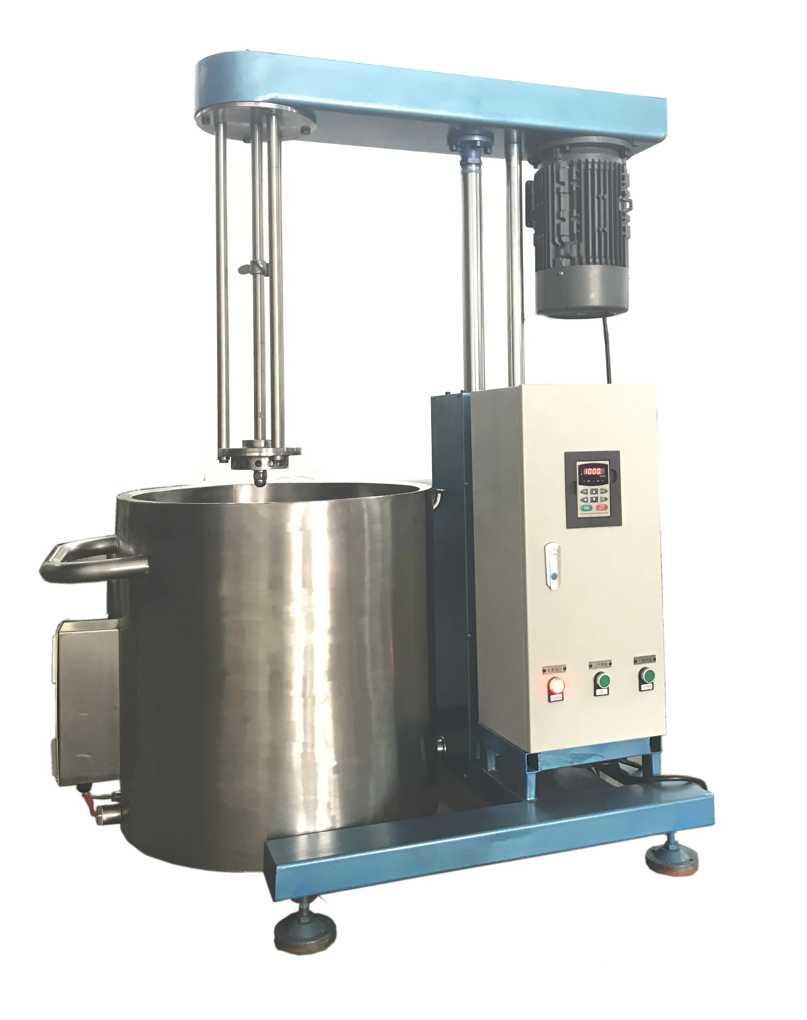 6000RPM High Speed Ika Homogenizer with Heating Tank 100L ISO Cosmetic Mixer Mixer Stand Bitumen 50/100 Price China 1.5KW Q235
