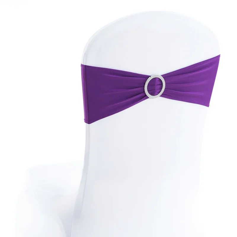 Универсальный Эластичный чехол на стул ленты с пряжкой-слайдером для банкета вечеринки пояса из спандекса эластичные свадебной бантом