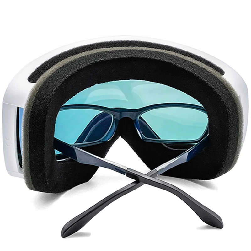 JSJM Adult Ski Goggles Cylindrical Double-Layer Anti-Fog Mountaineering Snow Goggles Outdoor Sports Glasses