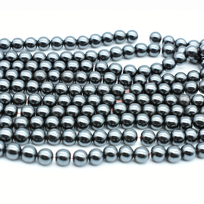 Trade Insurance 4/6/8/10/12/14/16mm Natural Hematite Loose Beads
