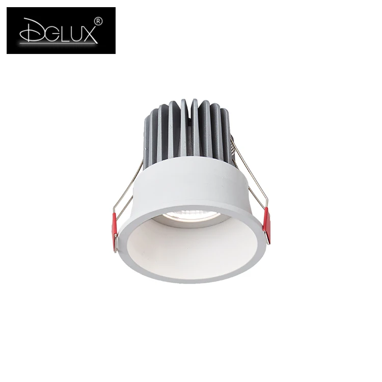 DGLUX Morden Pop Ceiling Recessed Types Round Trimless Aluminum Indoor Lighting 12w Led Spots Lamp