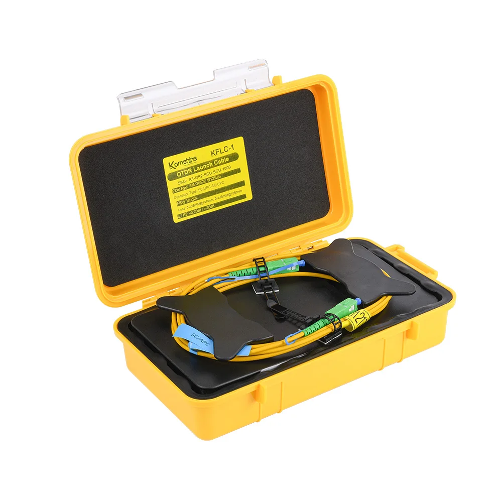 Komshine KFLC-1 OTDR Dead Zone Eliminator SC/APC SC/UPC OM1 62.5/125um OM2 OM3 50/125um Multimode Fiber Optic Launch Cable Box
