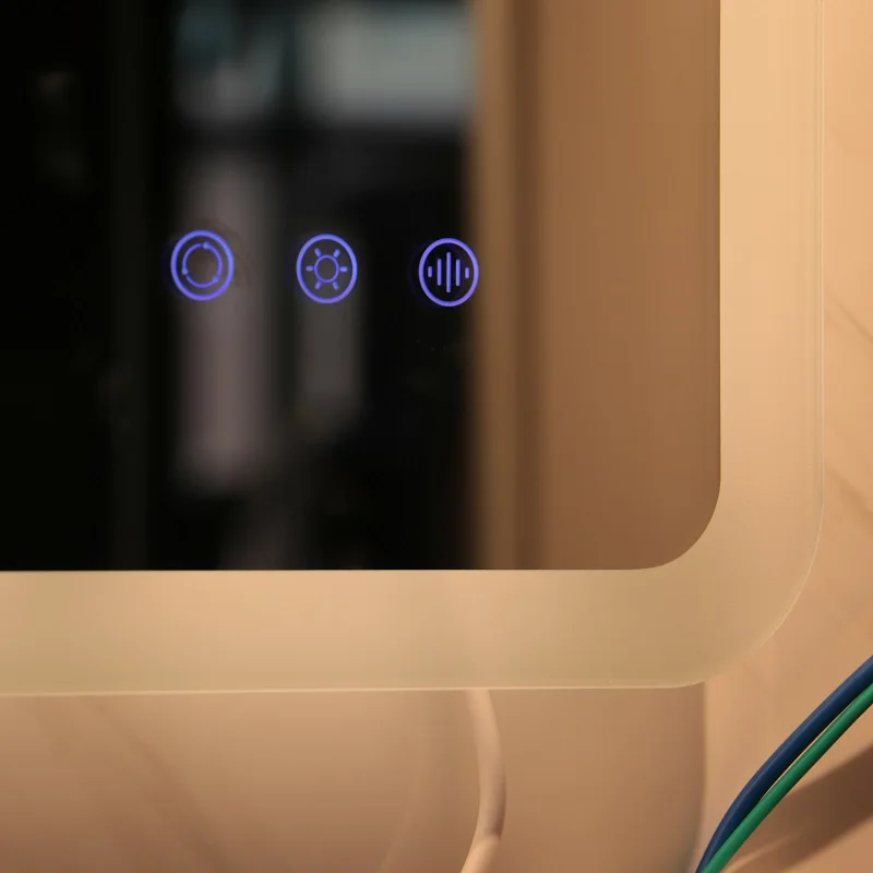 wall mounted backlit illuminated hotel bathroom led bath mirrors with touch sensor and anti fog