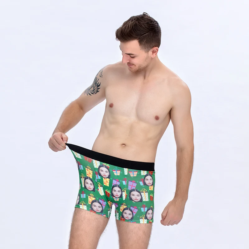 china Dropshipping Custom printed face slutty men non slip imported underwear for men