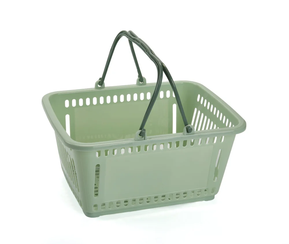 Wholesale Eco friendly PP Material Picnic Plastic Shopping Basket Supermarket Basket With Plastic Handle