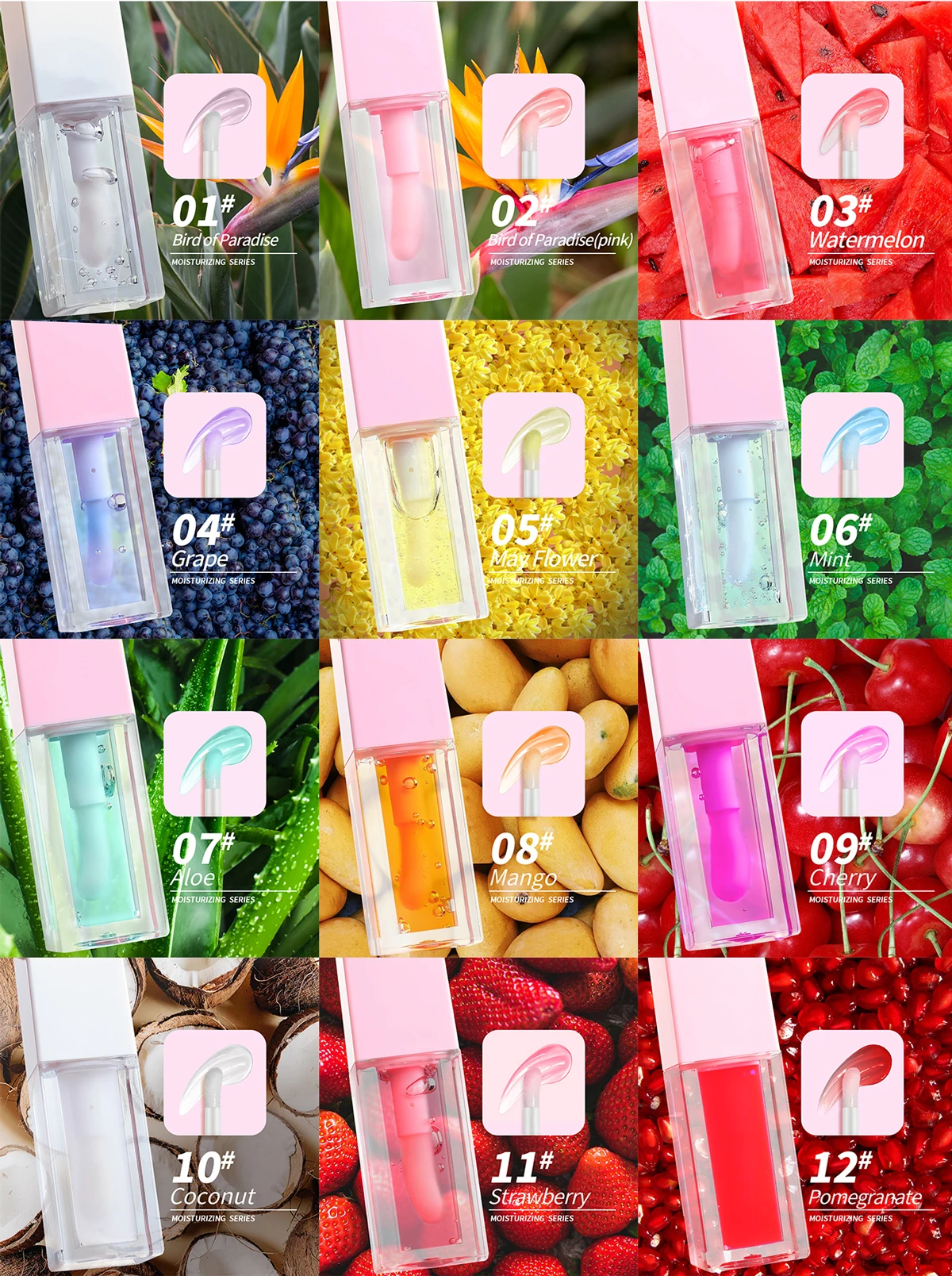 Diamond Luxury Glossy Magic Plumping Fruit Shiny Lip Oil Private Label Vegan Color Changing Lip Oil