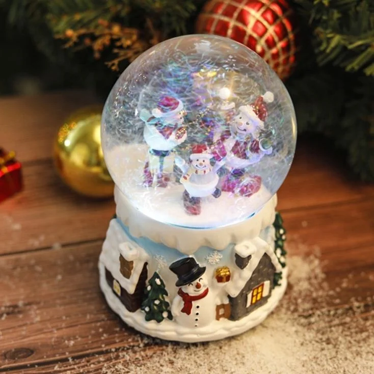 Resin Christmas Themed Gifts Colorful Snow Globe