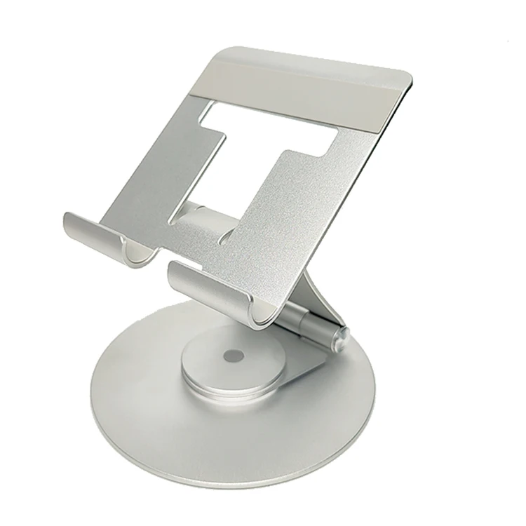 tablet Stand Swivel Aluminum Portable 360 Rotating Tablet Stand Holder for Desk,Business,Kitchen,Desktop (1600512402847)