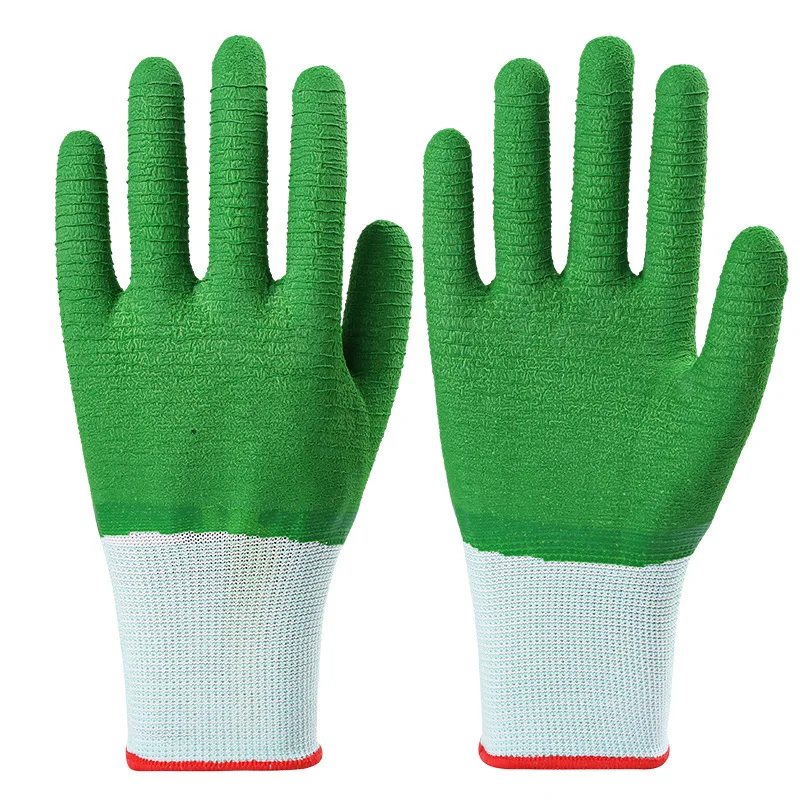 Machinery Heavy Industry Work Work Cotton Shell Construction Safety Work Latex Coated Gloves