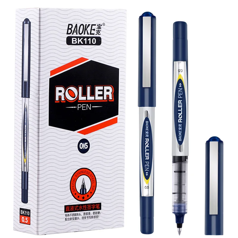 0.5mm cheap signature roller ball pen liquid ink rollerball pen with  metal clip DDP India fast deliver