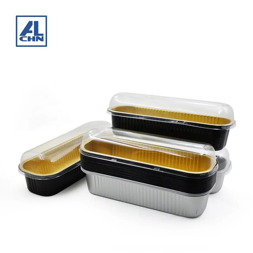 960ML/33OZ Gold inside,Black outside  Manufacturer Supplier Disposable Aluminum Foil container From China
