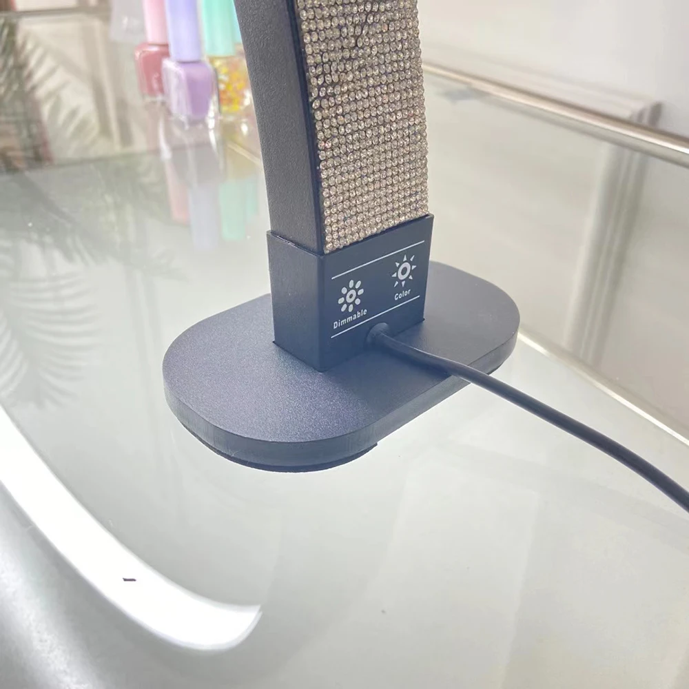 45W Adjustable Desk Lamp Nail Led Table Lamp Diamond Half Moon Nail  Lamp Wholesale Table Desk Half Moon LED Nail Light