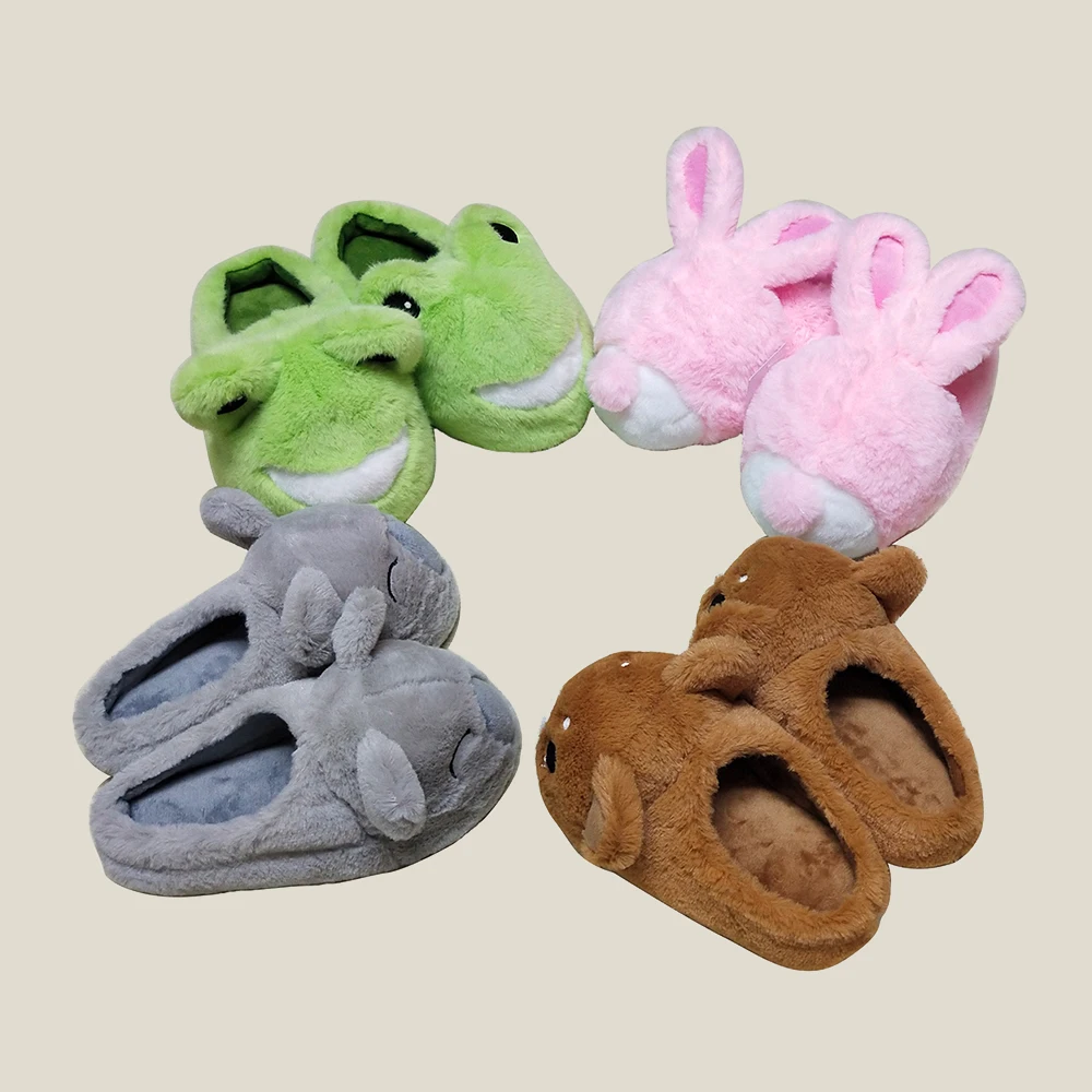 Super soft animal slippers warm indoor slippers house slippers for winter for kids