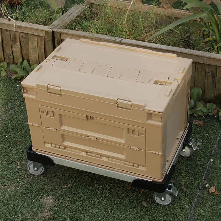 camping storage box outdoor foldable storage box with lid 50L plastic boxes storage