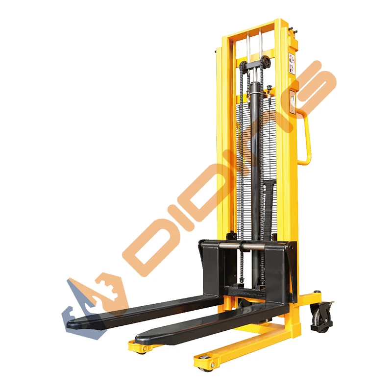 Custom Factory direct portable adjustable pallet stacker handing small mini manual forklift