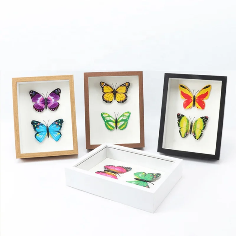 Huifeng New Design Shadow Box Display Photo Frame a4 Black MDF Picture