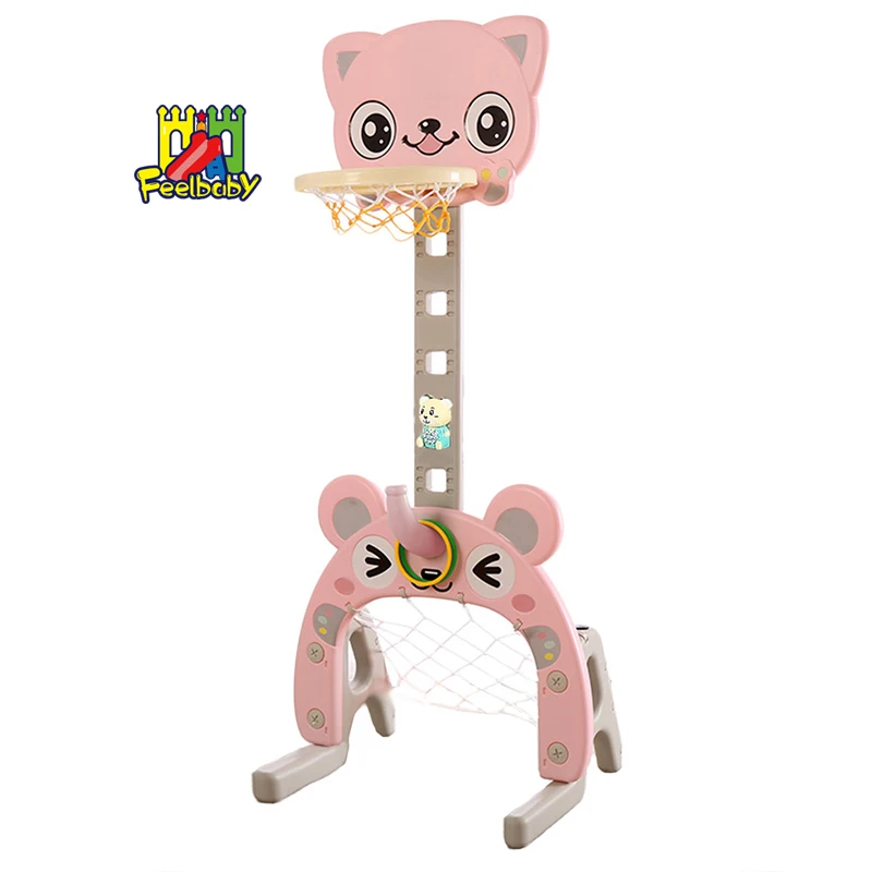 Детская мини-игрушка Feelbaby для баскетбола, подвижная Регулируемая подставка