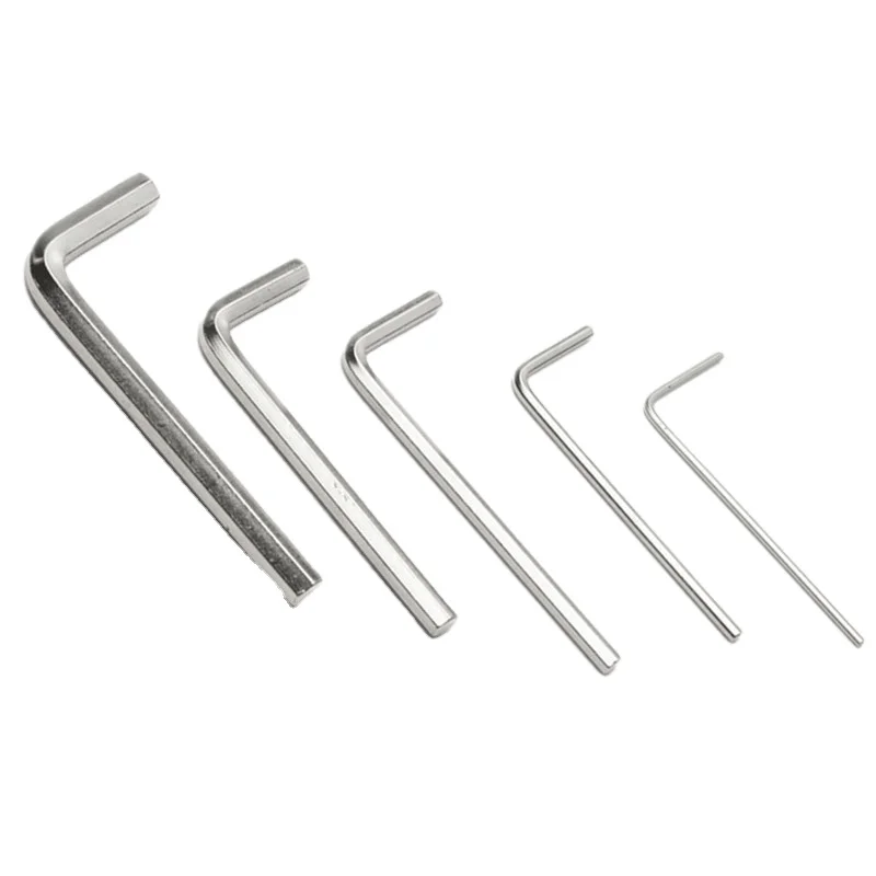 Portable Chrome Vanadium Industrial Grade Universal Hex Torx Key Chain Flat Hexagon Allen Wrench Set Metric Measurement
