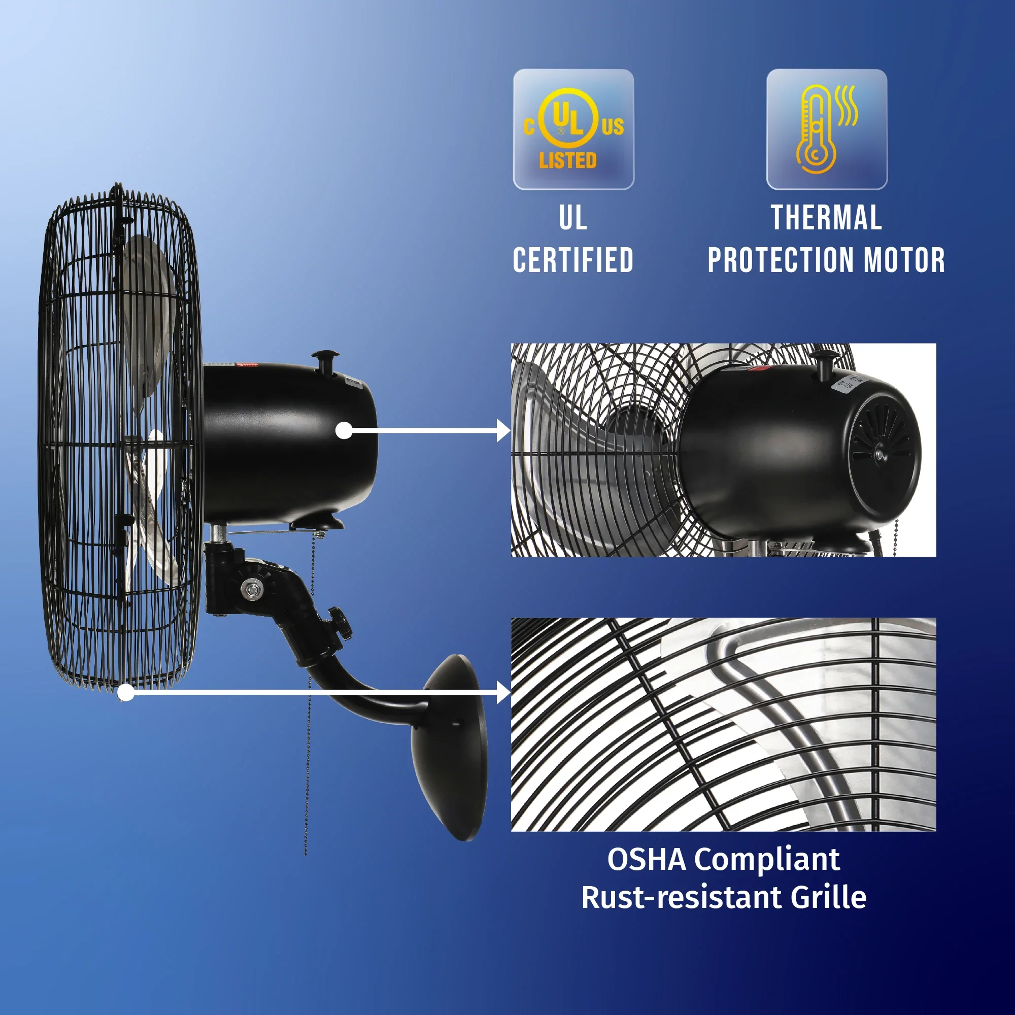 JINLING Powerful Wall Fan High Velocity Cooling Electric Industrial Wall Mounted Fan
