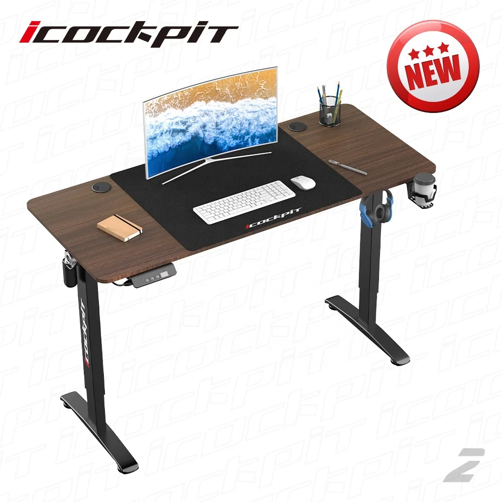 Icockpit Wholesale In Stock Electric Home Office Adjustable Table Sit Standing Desk Adjustable Height Desk Electric Desk Table