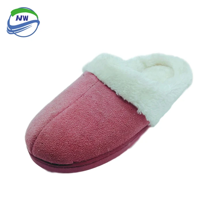 High-quality and durable colorful indoor mini suede plush indoor slippers