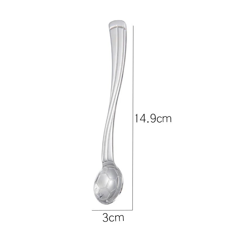 Yangjiang Factory High Quality Creative Football 18/8 Gold Stainless Steel Spoon Coffee Tea Dessert Salad Spoon