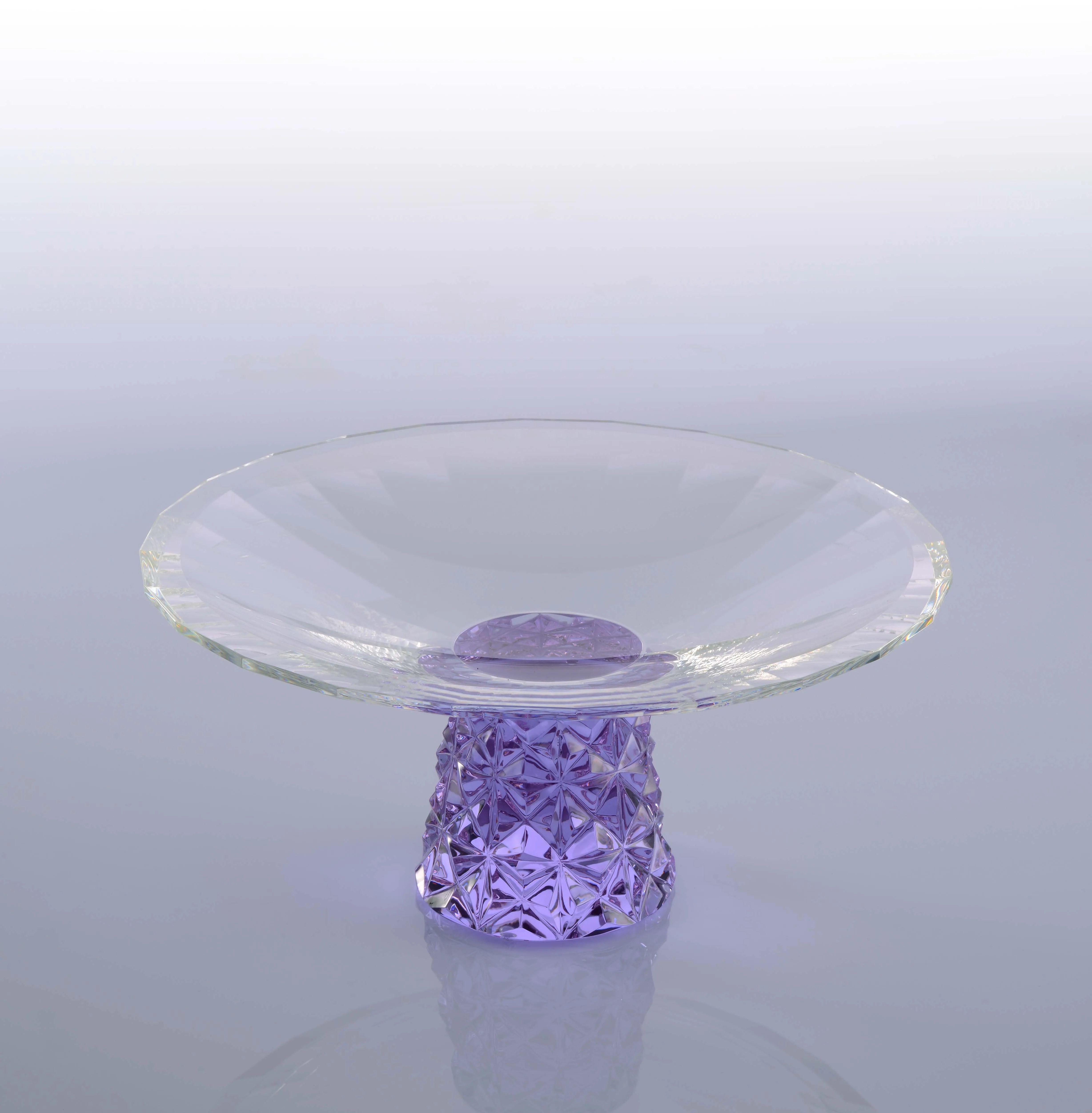 High Grade Handcrafted Crystal Glass Fruit Bowl crystal plate for home decoration