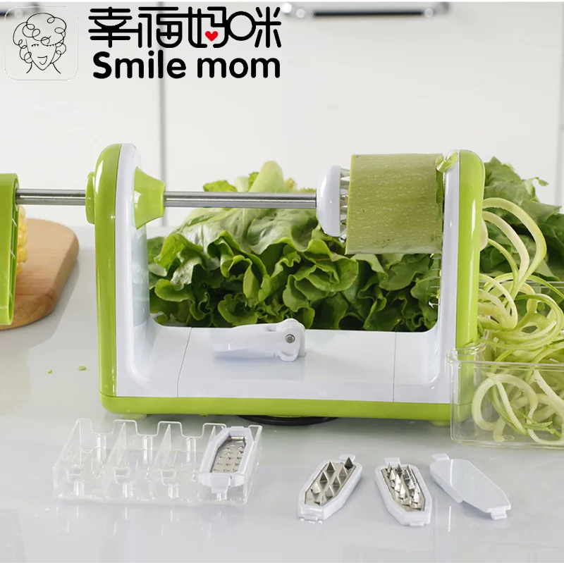 2023 Hot selling multifunctional vegetable spiral slicer Kitchen tools Cooking accessories Vegetable spiral slicer 5 in 1