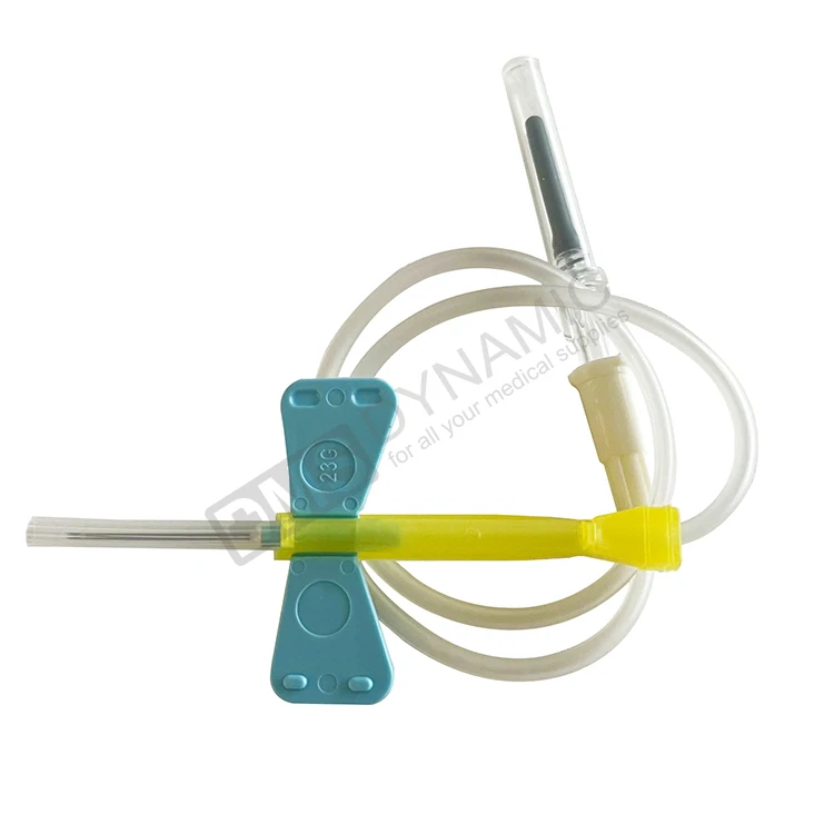 Painless safety wing sliding blood collection set 23G sterile for vacutainer blood collection easy to use