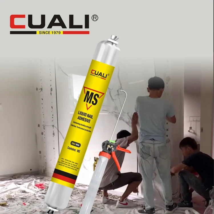600ml  Eco-friendly Nail-free Adhesive MS adhesive MS liquid nail adhesive glue for tile plank concrete Joint and composite