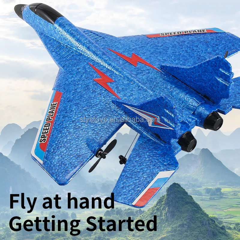 RC Airplane Foam Remote Control Stealth Bomber Airplane 44CM Length Foam Drone Glider for Children Ages 12+