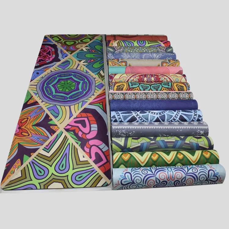 Umicca Eco Friendly Esterilla De Yoga Yogamatte Suede Rubber Elephant Animal Pattern Microfiber Non-slip Yoga Mat Antideslizante