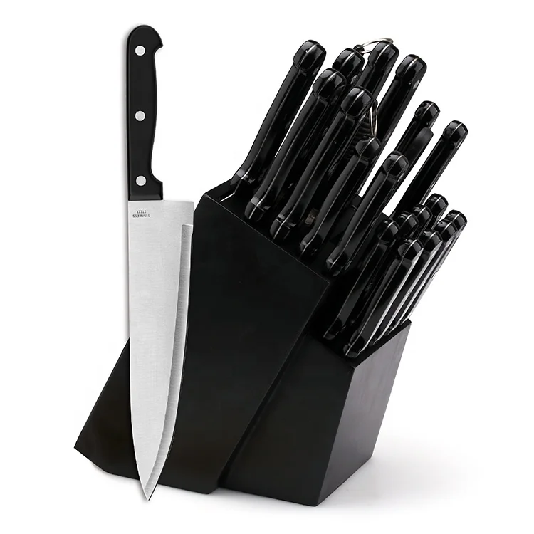 Hot sales Chef Knives Cutlery Kitchen Knife High Carbon Stainless Steel Cleaver Japanese Knife Set With Block Wooden